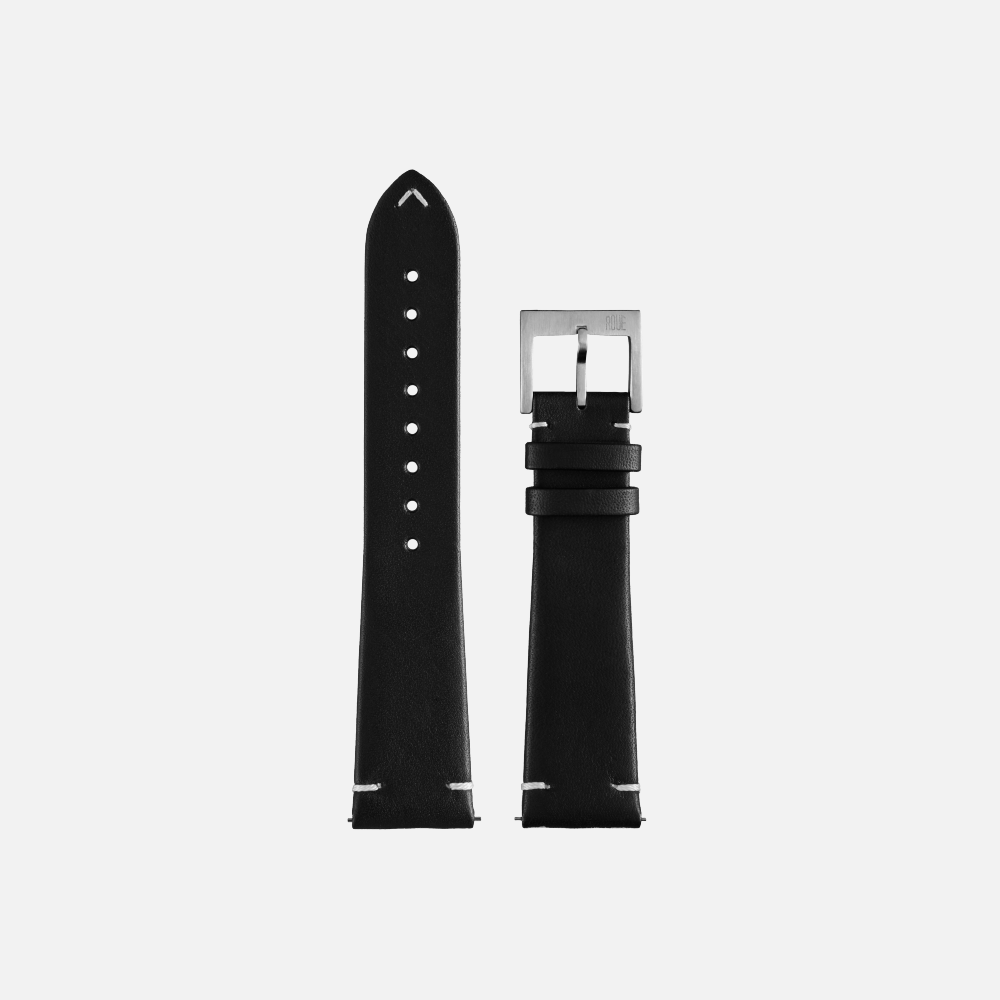 Black Leather Strap with White Stitching for CHR