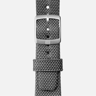 Silver nylon strap with leather backing