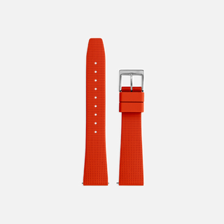 Orange Sport-style silicone strap