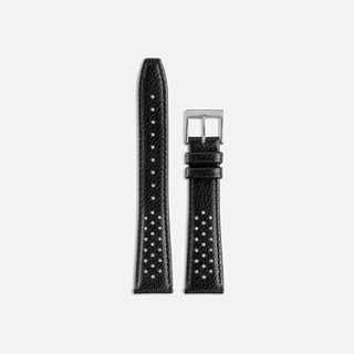 Black perforated Driver-style leather strap