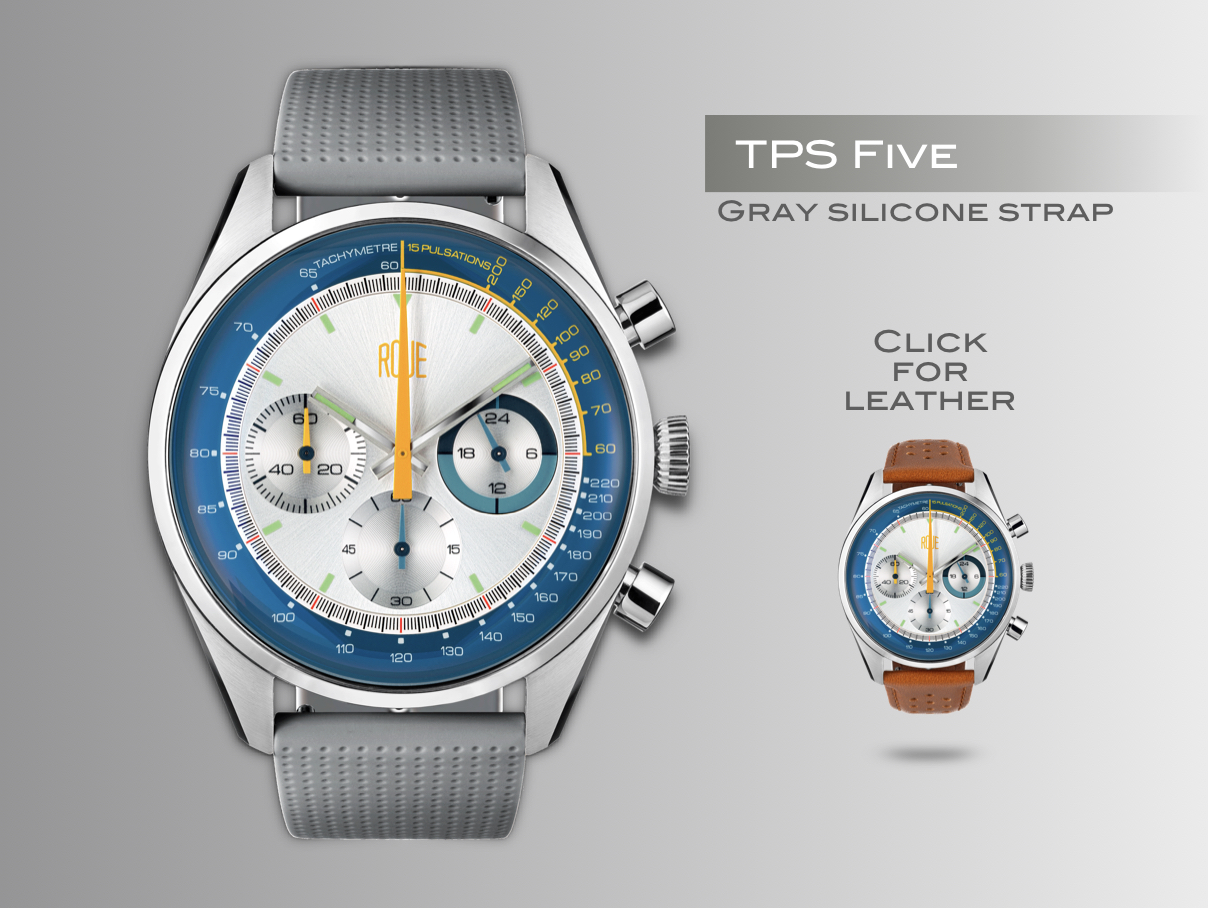 Roue Watch – TPS Five Gray Silicone Strap Roue Watch - TPS Five Gray Silicone Strap