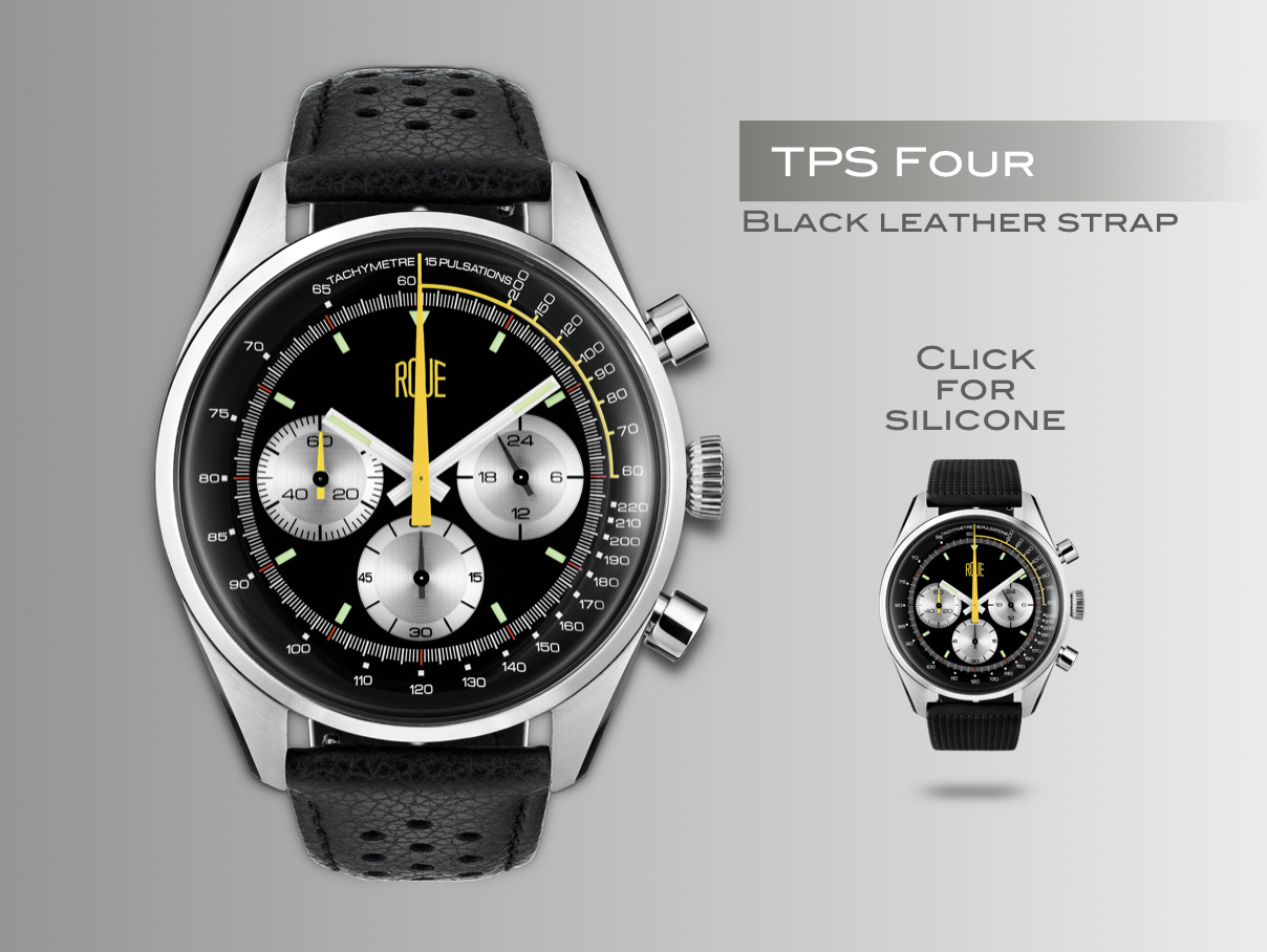 Roue Watch – TPS Four Black Leather Strap Roue Watch - TPS Four Black Leather Strap