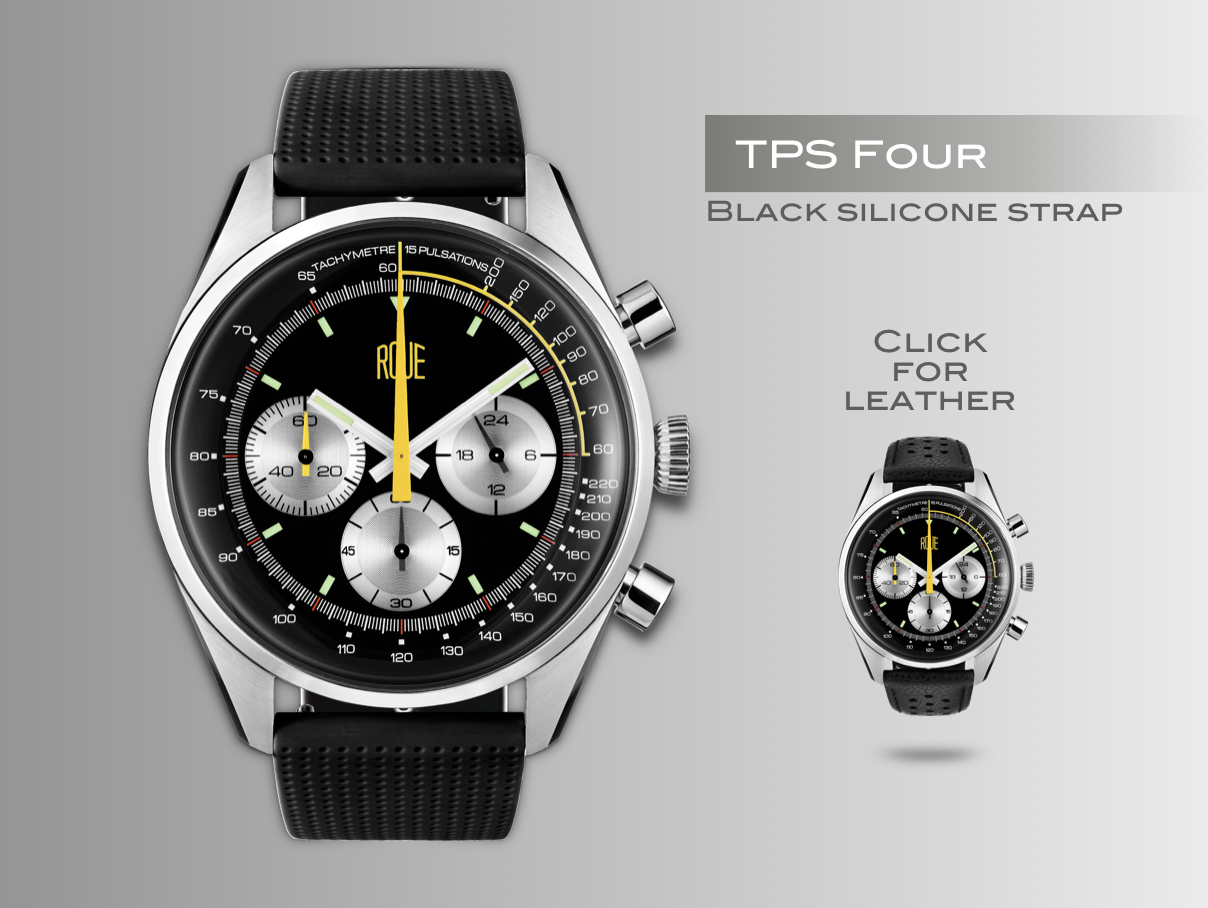 Roue Watch – TPS Four Black Silicone Strap Roue Watch - TPS Four Black Silicone Strap