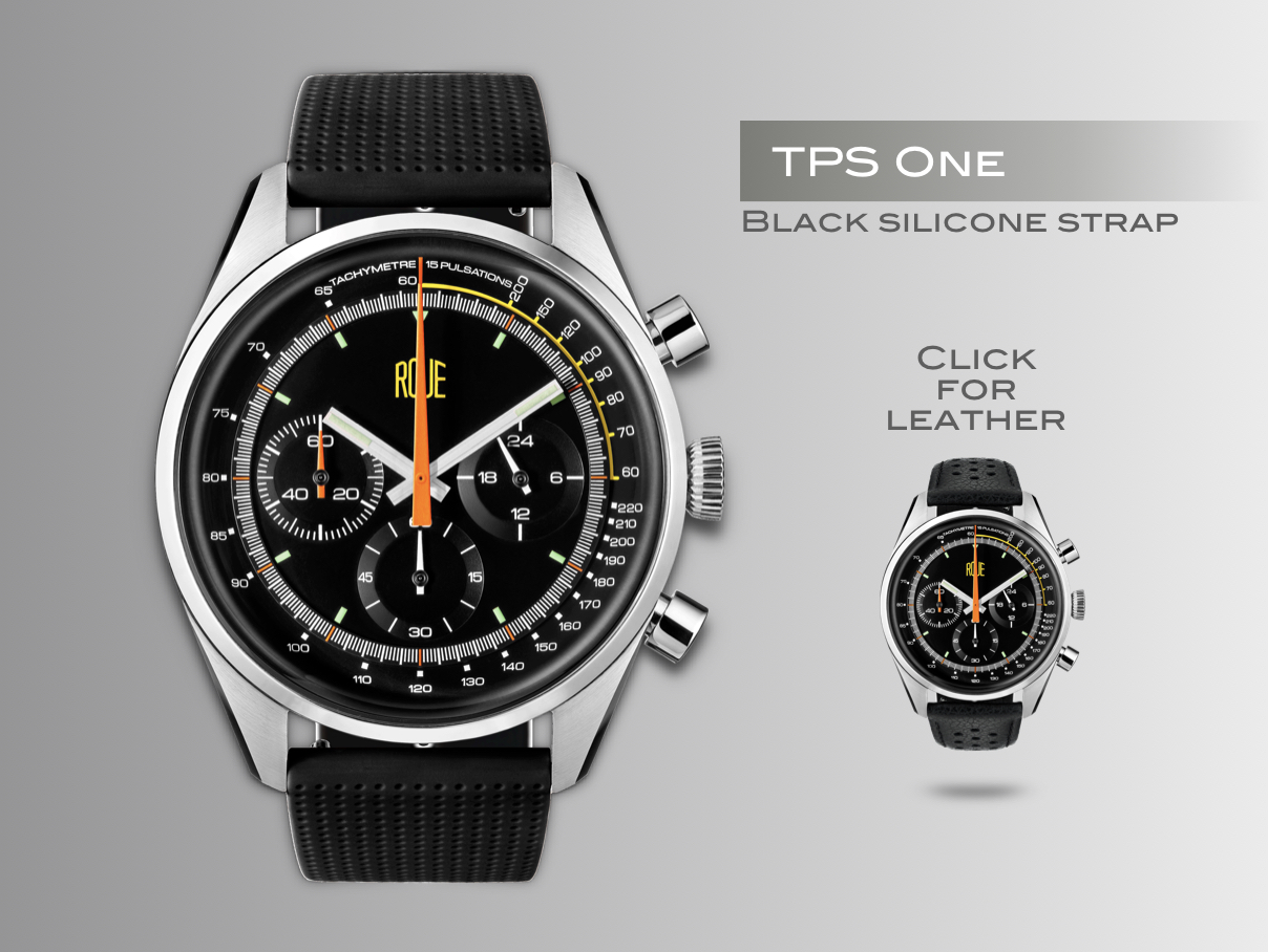 Roue Watch – TPS One Black Silicone Strap Roue Watch - TPS One Black Silicone Strap