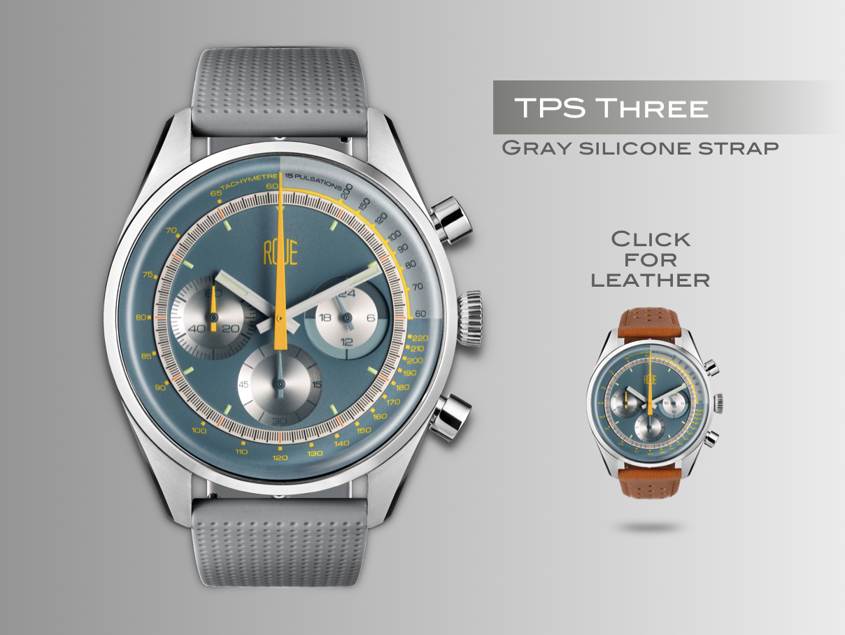 Roue Watch – TPS Three Gray Silicone Strap Roue Watch - TPS Three Gray Silicone Strap